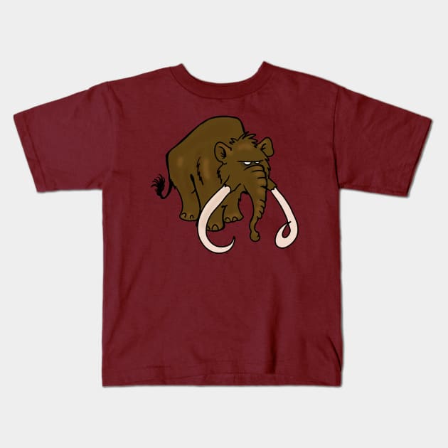 Grumpy Gus, the Mammoth Kids T-Shirt by Malle Folle